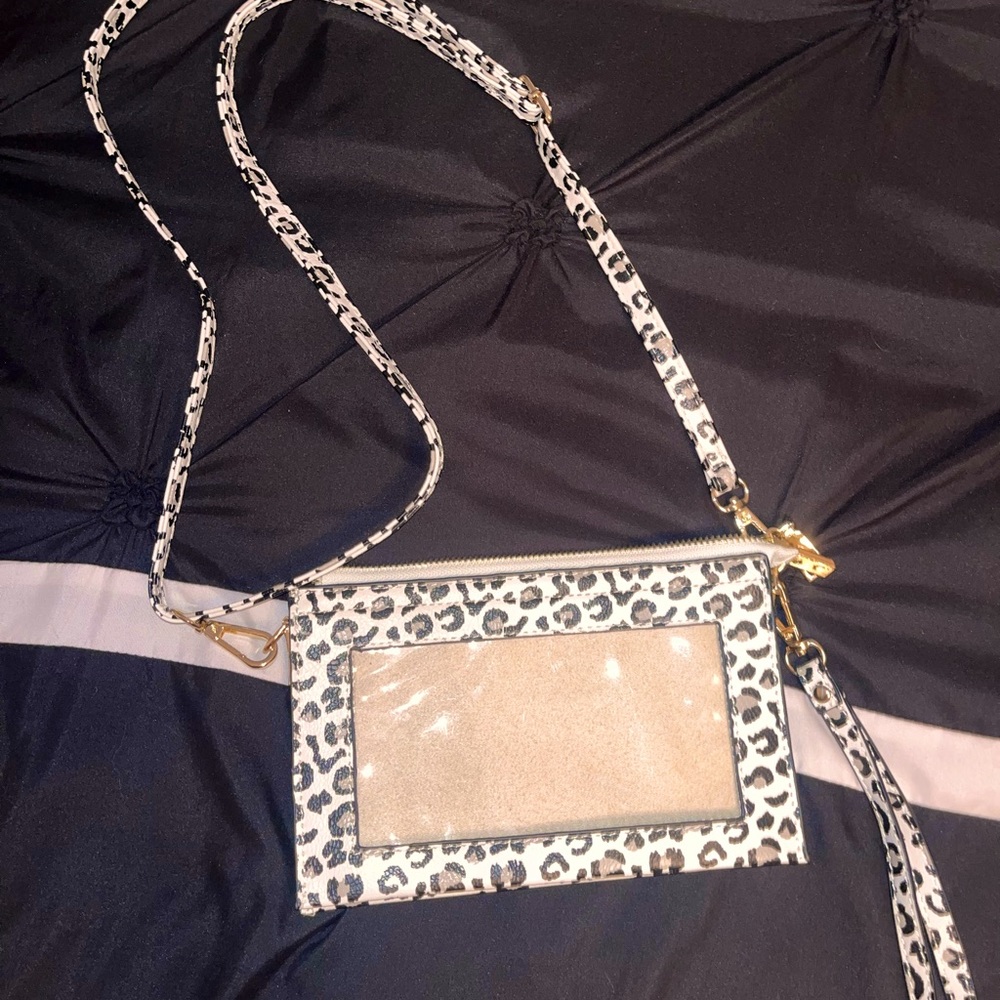 Leopard print mini purse